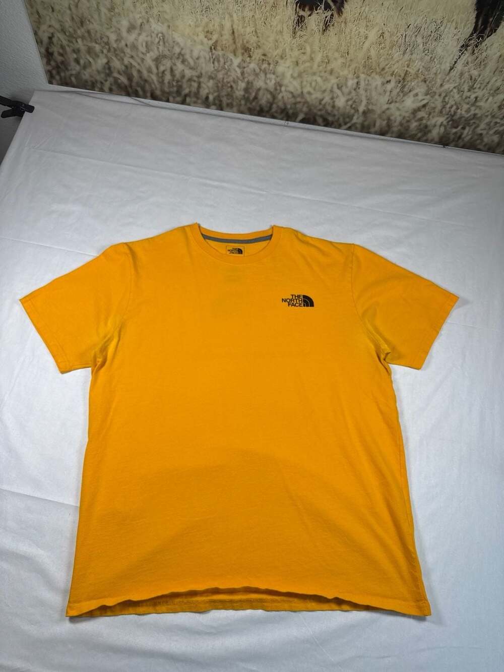 The North Face Men's Box Logo Never Stop Exploring T-Shirt Yellow Size XL